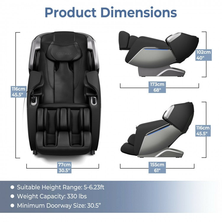 THERAPY 08-Full Body Massage Chair Heat therapy, hand, back, foot targeted massage