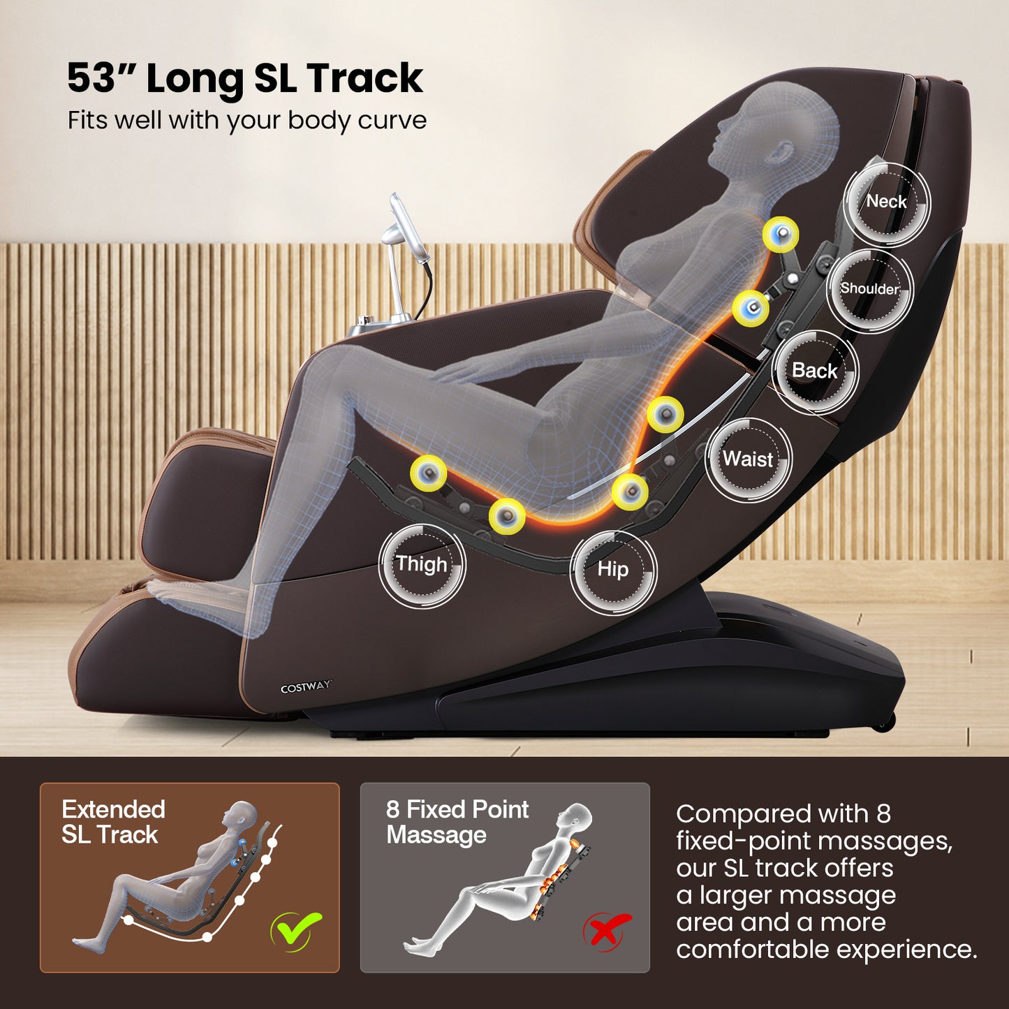 ENJOYMENT 30 - 3D Full Body Massage Chair, Thai Stretching, Electric Shiatsu Massage