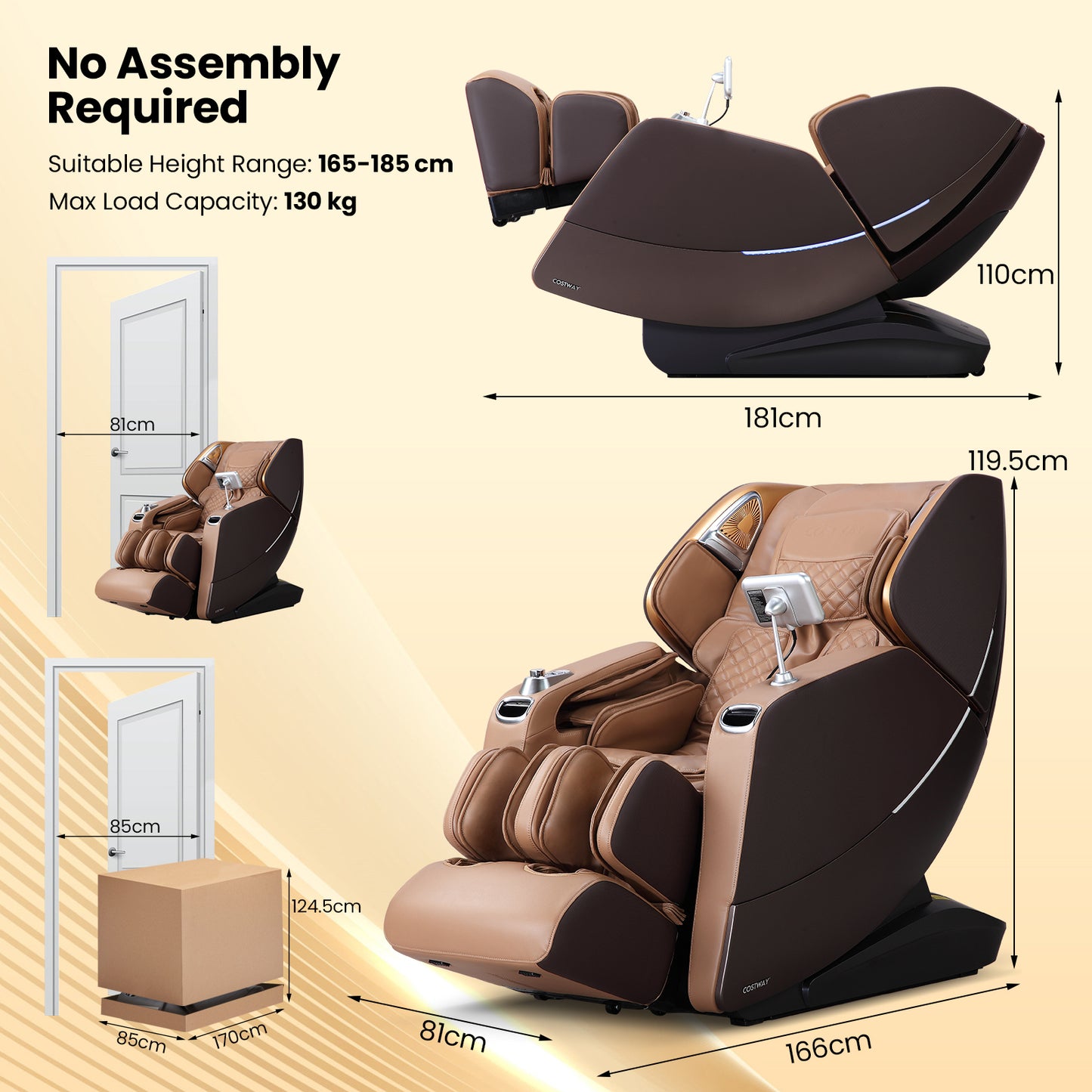 ENJOYMENT 30 - 3D Full Body Massage Chair, Thai Stretching, Electric Shiatsu Massage